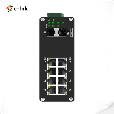 إدارة Ethernet Switch الصناعية 8 منفذ 10/100/1000T جيجابيت إلى 2-Port 1000X SFP Fiber