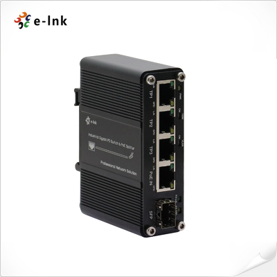 ميني مفتاح إيثرنت صناعي 3 منافذ 10/100/1000T إلى منفذ واحد 100/1000X SFP PD مع وظيفة مقسم PoE