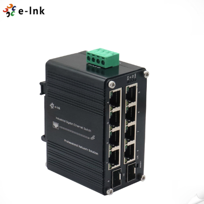 صناعية مصغرة إدارة 8-البوابة 10/100/1000T + 2-البوابة 100/1000X SFP Ethernet Switch