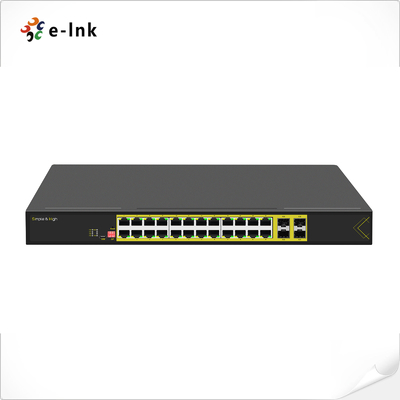 L2+ تم إدارته على الرف 24-Port 10/100/1000T + 4-Port 1000X SFP Ethernet Switch