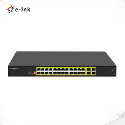L2 + إدارة صعود الرف 24-الميناء 10/100/1000T + 4-الميناء 1000X SFP يدعم مفتاح إثنترال كامل / نصف مزدوج