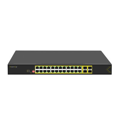 L2 + إدارة رف التثبيت 24-البوابة 10/100/1000T 802.3at PoE + 4-البوابة 1000X SFP PoE Switch