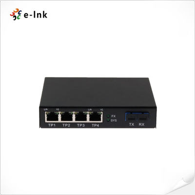 محول الألياف الشاشة LED مع 1x10G SC Fiber Port + 4 x 10/100/1000M Ethernet RJ45 Ports