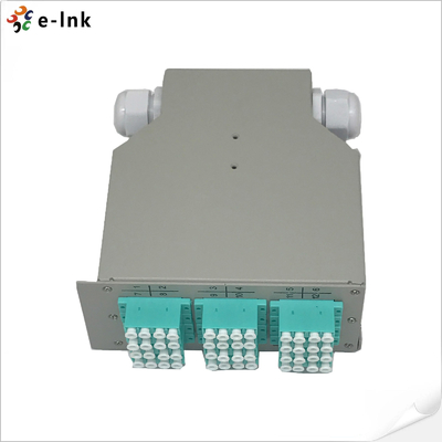 12LC Quad Din-rail Mount Fiber Patch Panel (اللوح الأرباعي للسكك الحديدية)