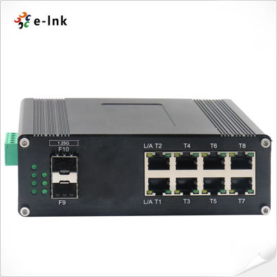 الصناعية L2 + 8-البوابة 10/100/1000T 802.3at PoE + 2-البوابة 1000X SFP إدارة إيثيرنت التبديل