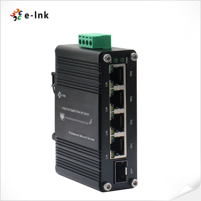 صناعية مصغرة 4-البوابة 10/100/1000T + 1-البوابة 100/1000X SFP Gigabit Ethernet Switch