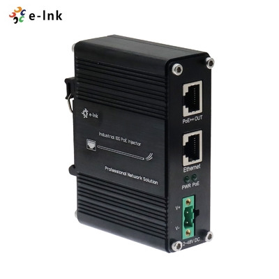 12 ~ 48 فولت مدخل طاقة ثابتة صناعية 10G 60W PoE Injector