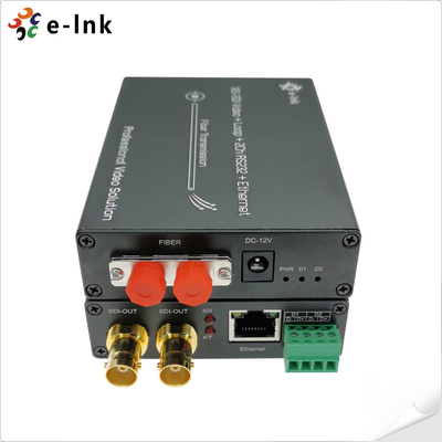 8Ch Gigabit PoE + 6Ch إلى الأمام 3G-SDI + 2Ch إلى الوراء 3G-SDI Fiber Optic Extender