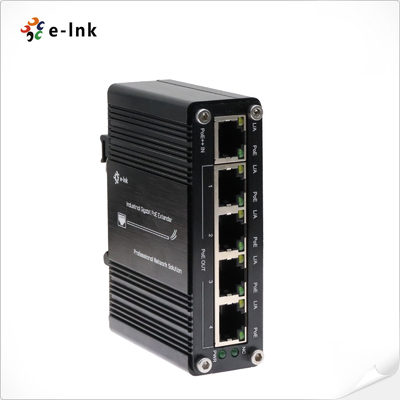 الصناعية 1-البوابة 802.3bt PoE++ إلى 4-البوابة 802.3af/في غيغابيت PoE Extender