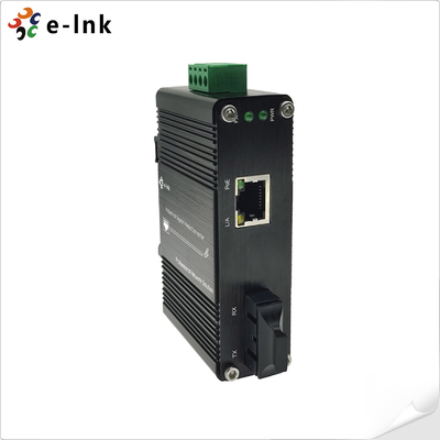 محول الوسائط الصناعية المصغرة 100BASE-FX إلى 10/100BASE-T 30W PoE +