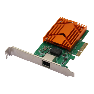 محول شبكة إثنتر 10G PCIe x4 منفذ واحد RJ45