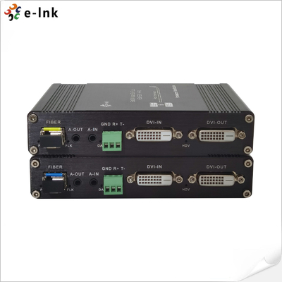 1Ch 1080P Bidi DVI + 1Ch Bidi RS232 + 1Ch Bidi ستيريو صوت + GPIO عبر مصدر الألياف