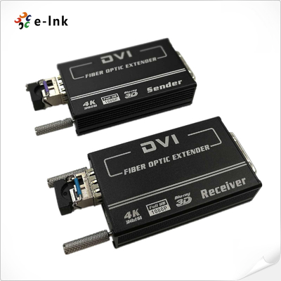 جهاز إرسال واستقبال ألياف DVI صغير 4KX2K  SM10-80KM  يدوي EDID