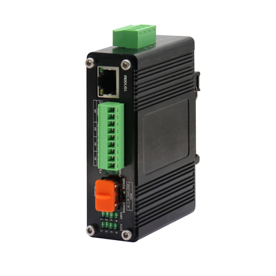 محول الوسائط الصناعية المصغرة 10/100Base-T إلى 100Base-X SFP Fiber Ethernet مع 1Ch RS232/RS485/RS422