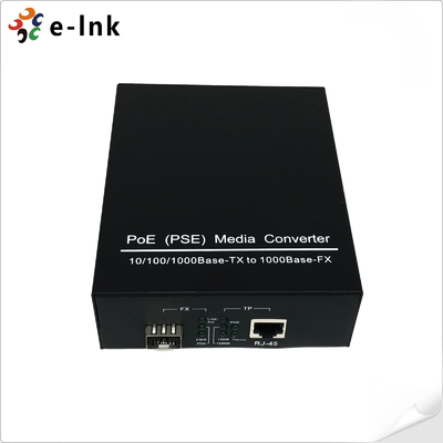 محول وسائط PoE (PSE) من 10/100/1000Base-TX إلى 1000Base-X SFP