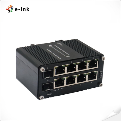 ميني الصناعية المدارة 8-البوابة 10/100/1000T 802.3at PoE + 2-البوابة 100/1000X SFP Ethernet Switch