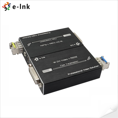 ميني 4K DVI Fiber Optic Extender مع صوت ستيريو