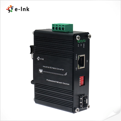 محول الوسائط الصناعية المصغرة 10G/5G/2.5G/1G/100M 802.3bt إلى 10GBASE-X SFP+