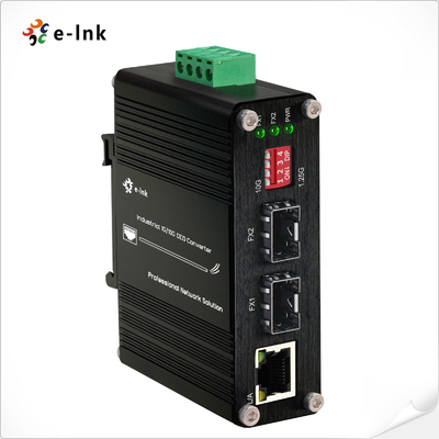 محول 1G/10G الصناعي SFP+ إلى SFP+ OEO (3R Repeater) مع وظيفة محول الوسائط 1G Ethernet