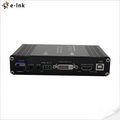 1Ch 1080P DVI + USB KVM + 1Ch RS232 + 1Ch Bidi Stereo Audio + 1Ch GPIO عبر Fiber Extender
