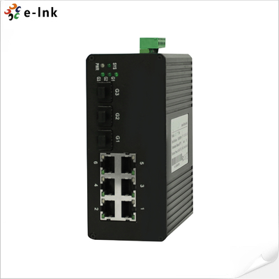 6 مفتاح إدارة Ethernet الصناعي مع 3 منافذ 1000Base-X SFP و 6 منافذ 10/100Base-T (((X)