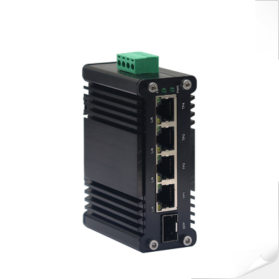 صناعية مصغرة 4-البوابة 10/100/1000T + 1-البوابة 100/1000X SFP Gigabit Ethernet Switch