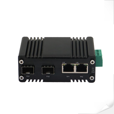 صناعية مصغرة 2 منفذ 10/100/1000Base-T + 2 منفذ 100/1000Base-X SFP Ethernet Switch