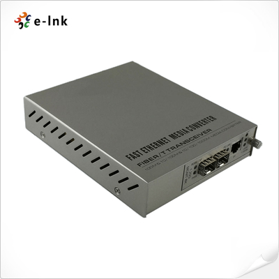 محول وسائط الألياف الضوئية المتكرر (1+1) 1-منفذ 10/100/1000Base-T + 2-منفذ 1000Base-SFP