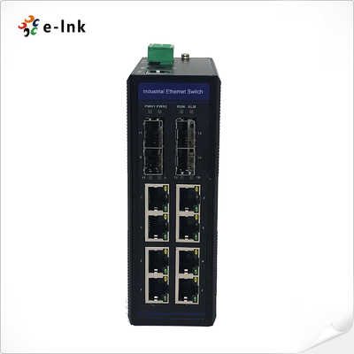 محول إيثرنت صناعي ذو 8 منافذ 10/100/1000T 802.3at PoE + 4 منافذ 100/1000X SFP مُدار إيثرنت