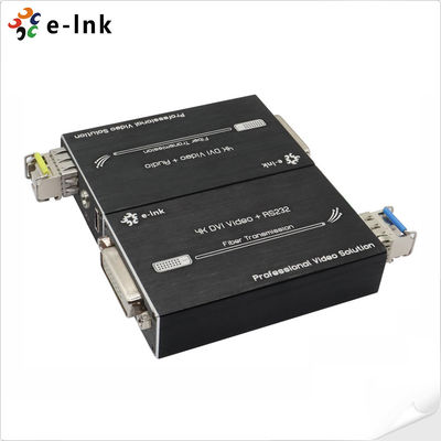 Mini 4K DVI Fiber Optic Extender with Stereo Audio