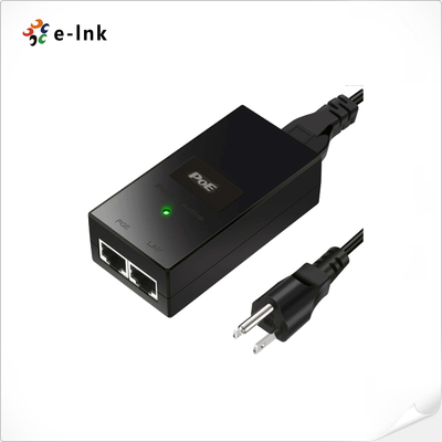 10/100/1000Mbps 24V 24W POE المحقن مع سلك الطاقة