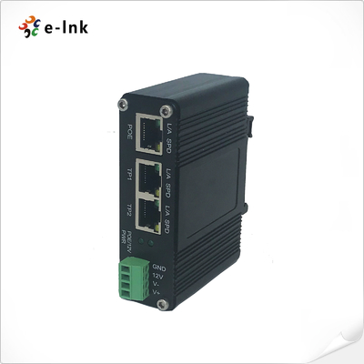 IEEE802.3af الصناعي / في PoE Splitter مع وظيفة تبديل ثنائية المنافذ ، جهد الخرج 12VDC