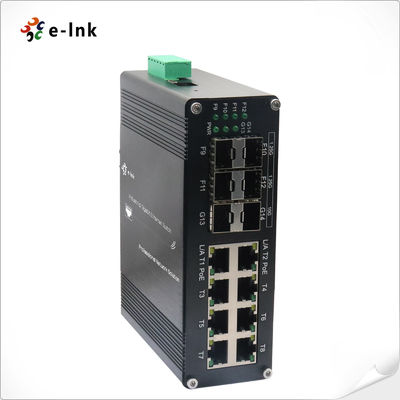 الصناعية L2+ 8-Port 10/100/1000T 802.3at PoE + 4-Port 1G SFP + 2-Port 10G SFP+ مبدل إيثيرنت المدار