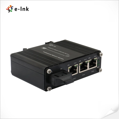 صناعية مصغرة 3-البوابة 10/100/1000T 802.3at PoE + 1-البوابة 1000X SC Ethernet Switch مع مدخل 12 ~ 48VDC ومعزز الجهد