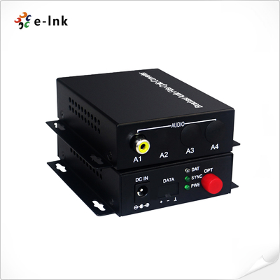 1Ch RCA الصوت عبر محول الألياف الضوئية