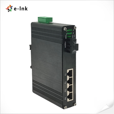 مفتاح إيثيرنت الصناعي ذو 4 منافذ 10/100BASE-TX + 1 منفذ 100BASE-FX