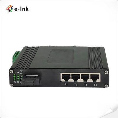 الصناعية 4-البوابة 10/100/1000T 802.3at PoE + 1-البوابة 100/1000BASE-X Ethernet Switch