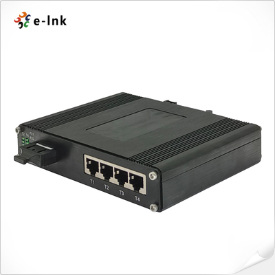 الصناعية 4-الميناء 10/100/1000T 802.3bt PoE + 1-الميناء 100/1000BASE-X Ethernet Switch مع SFP ، SC ، FC ، ST اختياري