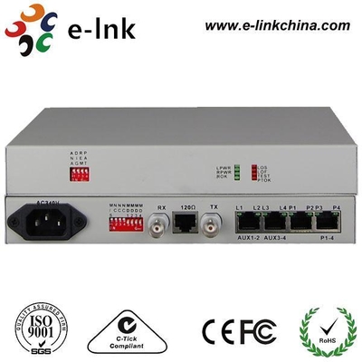 محول/موزع هاتف 4 صوت (FXS/FXO) عبر E1