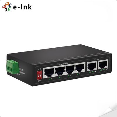 4-البوابة 10/100BASE-T PoE + 2-البوابة 100BASE-T Uplink الصناعية 250m PoE Switch