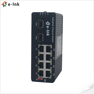 8-الميناء الصناعي 10/100/1000BASE-T + 2-الميناء 1000BASE-SFP 250m PoE Switch
