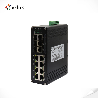 الصناعية 8-البوابة 10/100/1000T 802.3at PoE + 4-البوابة 1G SFP + 2-البوابة 10G SFP + Ethernet Switch
