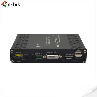 1Ch 1080P DVI + USB KVM + 1Ch RS232 + 1Ch Bidi Stereo Audio + 1Ch GPIO عبر Fiber Extender