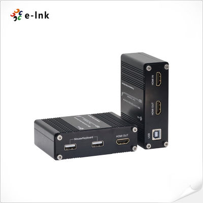 ميني 4K / 60Hz HDMI 2.0 KVM USB عبر Fiber Optic Extender يدعم نقل إشارات لوحة المفاتيح والفأرة