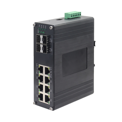 صناعية 8-البوابة 10/100/1000T 802.3at PoE + 4-البوابة 1000X SFP إدارة إثنترات التبديل