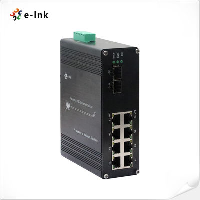 صناعية 8-الموانئ 10/100/1000M/2.5G BASE-TX + 2-الموانئ 1.25G/2.5G/10G SFP+ BASE-FX Ethernet Switch