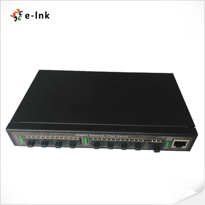 8 منافذ SFP بسرعة 100 ميجابت في الثانية + منفذ SFP/TP بسرعة 1000 ميجابت في الثانية (مدمج) للربط العلوي، مفتاح ألياف ضوئية مُدار