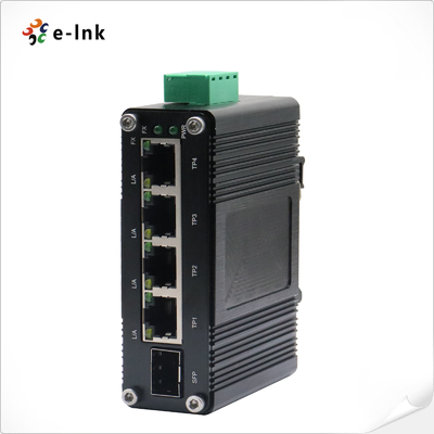 صناعية مصغرة 4-البوابة 10/100/1000T + 1-البوابة 100/1000X SFP Gigabit Ethernet Switch