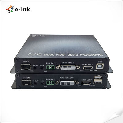 1 قناة 1080P DVI + 1 قناة USB KVM + 1 قناة RS232 + 1 قناة صوت ستيريو ثنائي الاتجاه + 1 قناة GPIO عبر موسع الألياف