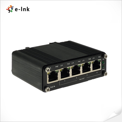 الصناعية 1-البوابة 802.3bt PoE++ إلى 4-البوابة 802.3af/في جيجابيت PoE Extender دعم DIN-Rail & الجدار-تثبيت التثبيت